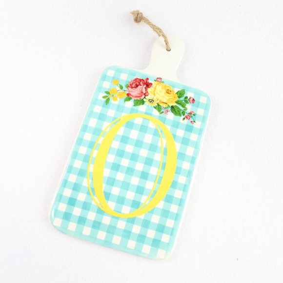 Ashland Monogrammed Mini Cheese Board Ceramic "O" Kitchen Decor New Food Safe - Picture 1 of 5